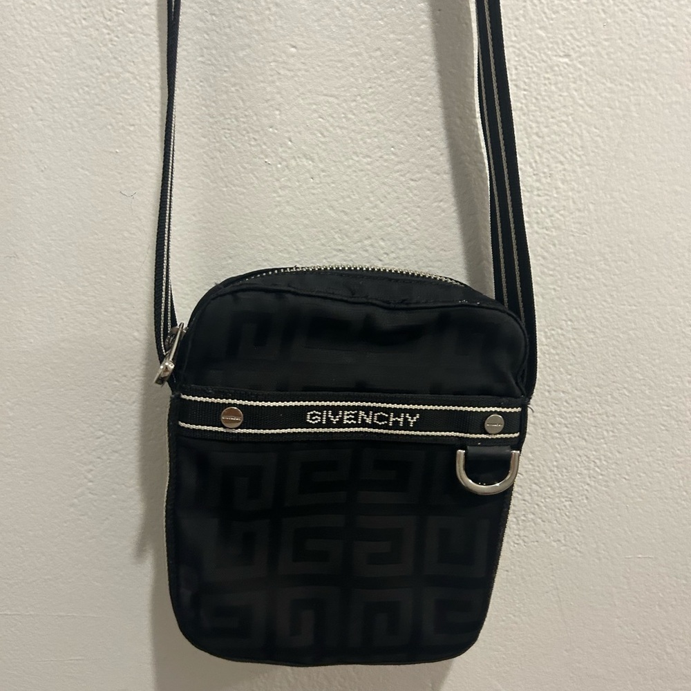 Givenchy Black Crossbody Bag with Silver Accents